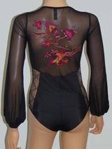 Sapph Gaudy schwarz/print korselett