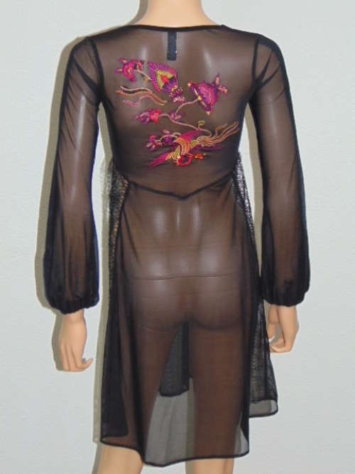 Sapph Gaudy schwarz/print kimono