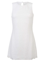 Sapph Powerfull muse gebrochenes weiß kleid
