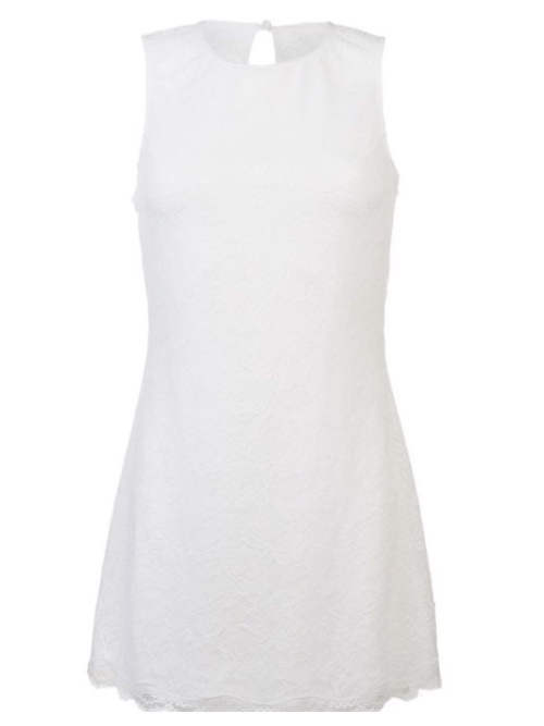Sapph Powerfull muse gebrochenes weiß kleid