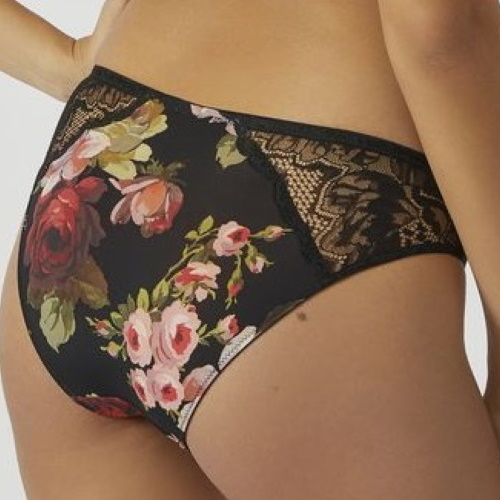 Armani Damen  floreale schwarz/print slip