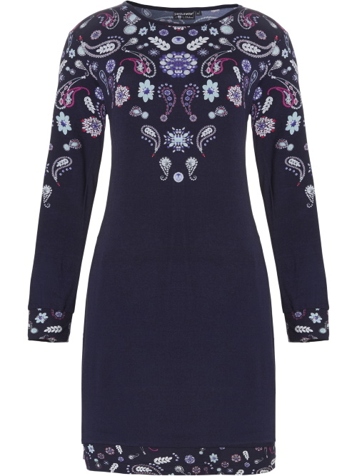 Pastunette Becky navy-blau/print nachtkleid