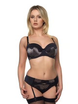 After Eden D-Cup & Up Maudy schwarz strumpfhalter