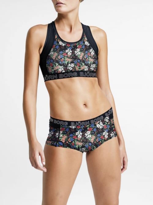 Björn Borg Mystic Flower schwarz/print sport-oberteile