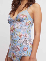 Armani Damen Floral Blue blau/print spaghetti top