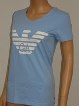 Armani Damen Logo baby blau shirt
