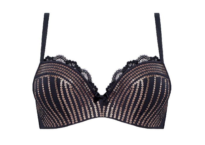 Marlies Dekkers Hollywood Glam schwarz/gold push up bh