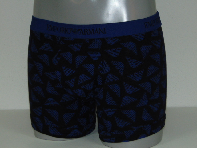 Armani Männer Logo schwarz/blau boxershort