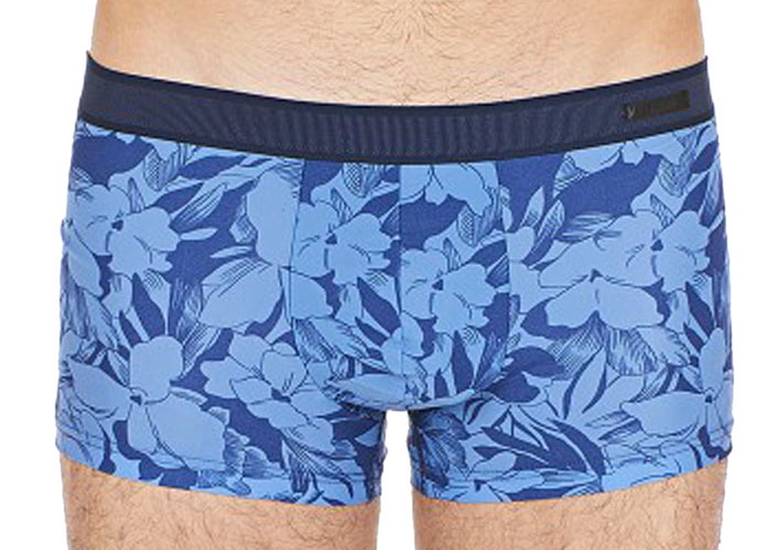 HOM Flowery blau/print boxershort