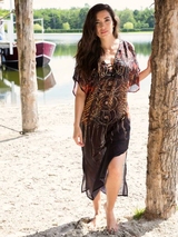 Mila Firewater schwarz/print strandkleidung