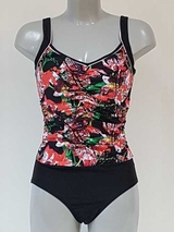 Lentiggini Floral  rot/schwarz badeanzüge