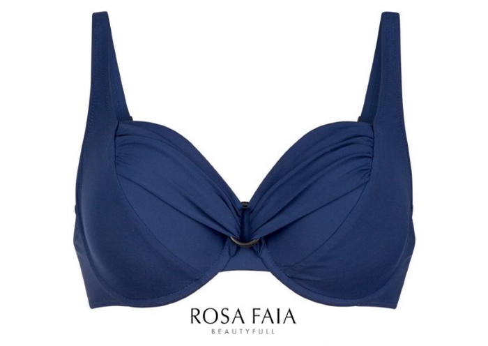 Rosa Faia Bademode Hermine navy-blau unwattierter bikini bh