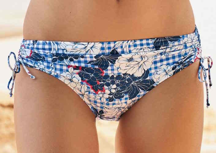 Rosa Faia Bademode Ive blau/print bikini slip