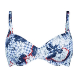 Rosa Faia Bademode Daisy blau/print gemoldefer bikini bh