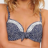 LingaDore Strand Serra navy-blau/weiß gemoldefer bikini bh