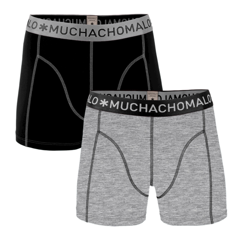 Muchachomalo Solid  schwarz/grau boxershort