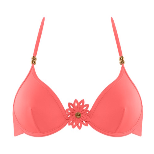 Marlies Dekkers Bademode La Flor lachsrosa unwattierter bikini bh