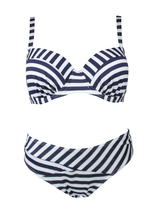 Lentiggini ALL OVER STRIPES navy-blau/weiß set