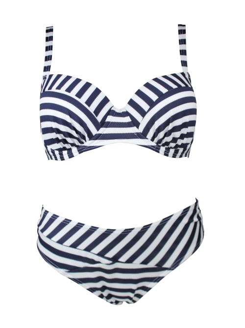 Lentiggini ALL OVER STRIPES navy-blau/weiß set