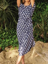 Rosa Faia Bademode Kekepa blau/weiß strandkleid