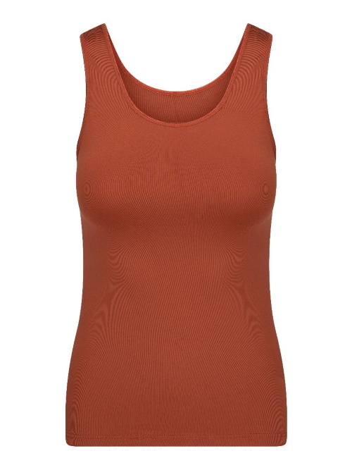 RJ Bodywear Pure Color cognac damen hemd