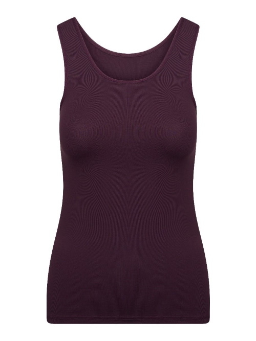 RJ Bodywear Pure Color aubergine damen hemd