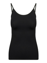RJ Bodywear Pure Color schwarz spaghetti top