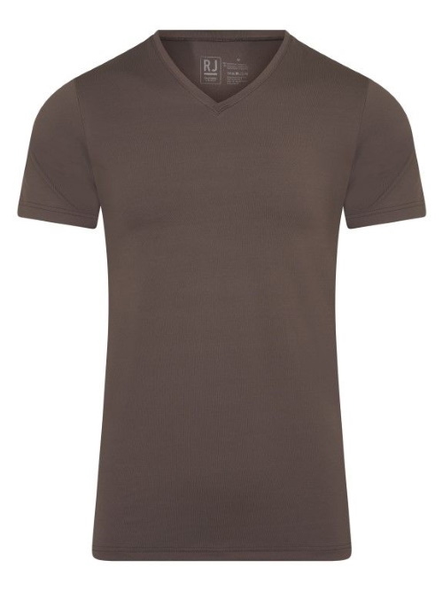 RJ Bodywear Männer Pure Color  braun shirt