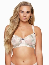 LingaDore Bluebay elfenbein/print nicht geformter bh