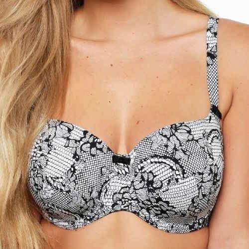 LingaDore Papagayo weiß/schwarz vorgeformter bh