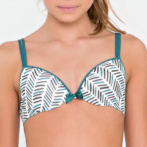 Brüste und Unterhosen Lara weiß/print mädchen-bh