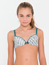 Brüste und Unterhosen Lara weiß/print mädchen-bh