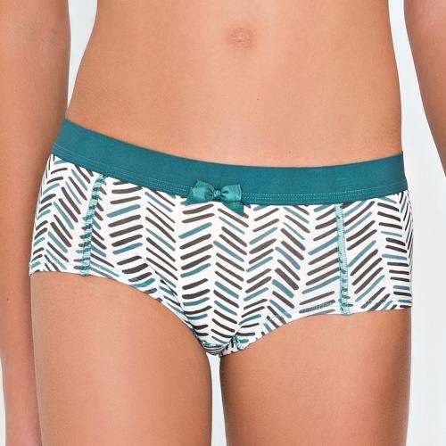 Brüste und Unterhosen Lara weiß/print hipster