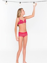 Brüste und Unterhosen Benthe pink/print mädchen-bh