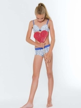 Brüste und Unterhosen Kate weiß/blau hipster