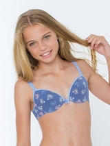 Brüste und Unterhosen Billy blau/print mädchen-bh