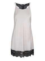 LingaDore Nacht Powder/Black hautfarbe/schwarz slipdress