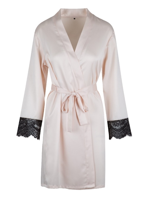 LingaDore Nacht Powder/Black hautfarbe/schwarz kimono