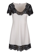 LingaDore Nacht Powder/Black hautfarbe/schwarz nachtkleid