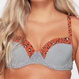 LingaDore Strand Striped Cheetah braun/print gemoldefer bikini bh