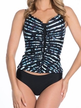 Bomain Madeira schwarz/print tankini set