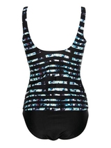 Bomain Madeira schwarz/print tankini set