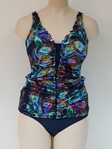 Bomain San Blas navy-blau/print tankini set