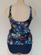 Bomain San Blas navy-blau/print tankini set