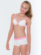 Brüste und Unterhosen Anny weiß/pink mädchen-bh