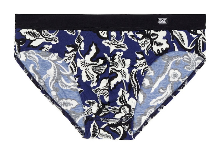 HOM Catalan navy-blau/print slip