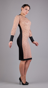 Peter Domenie 273-C Kaotic schwarz/pulver kleid