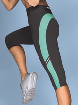 Anita Aktiv Sport Tights 3/4 grau/mintgrün legging