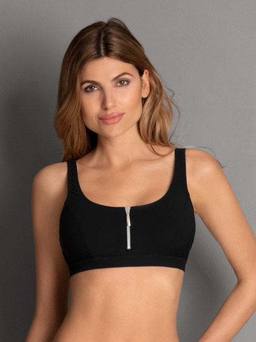 Rosa Faia Bademode Elouise schwarz unwattierter bikini bh