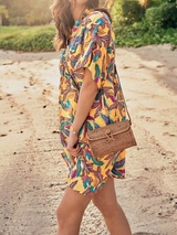 Rosa Faia Bademode Tahiti gelb/print strandkleid